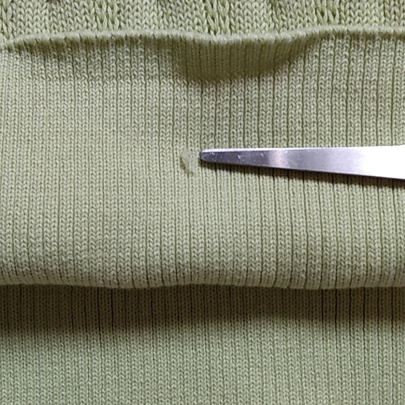 Jones Jyn Sweater Top Chunky Cable  Lime Green Size Medium - Picture 9 of 9